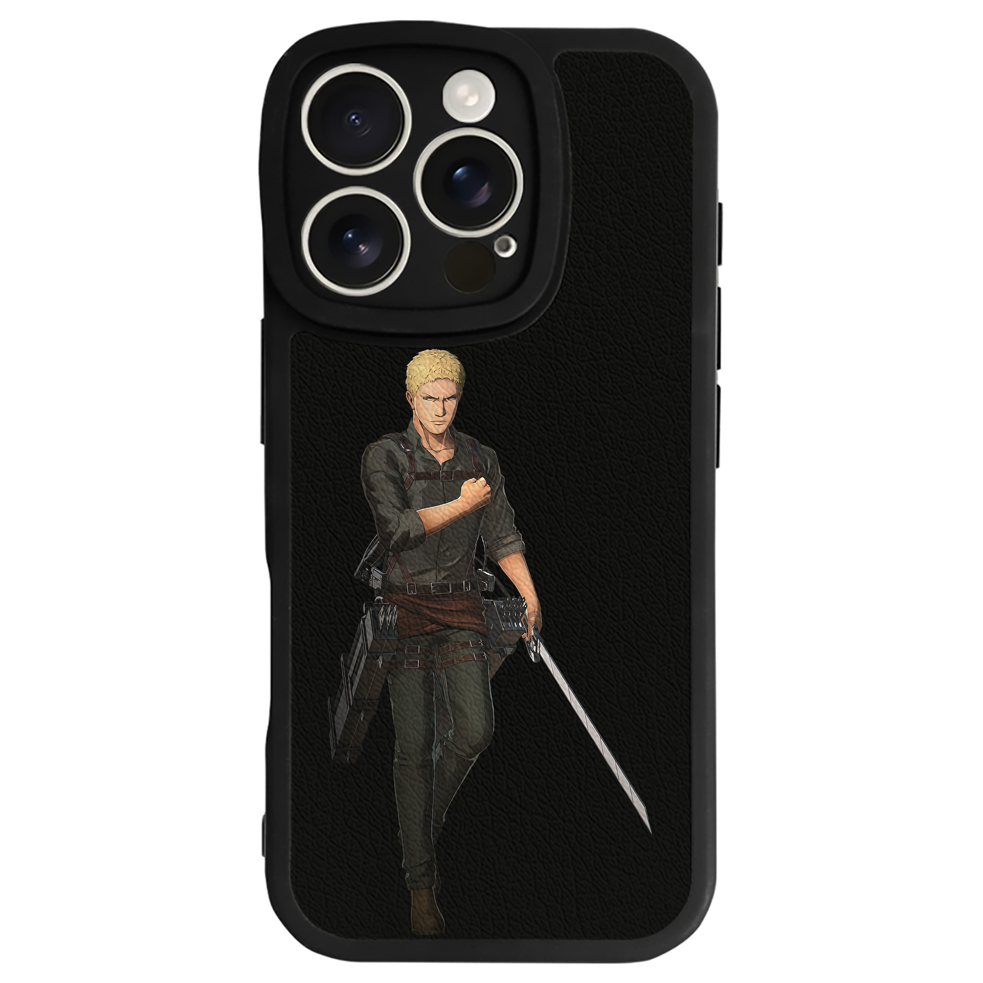 （画像用） 進撃の巨人 ライナー・ブラウン Attack on Titan Reiner Braun 【iPhone 16シリーズ対応】シリコンスマホケース（レザー調） 材質：シリコン